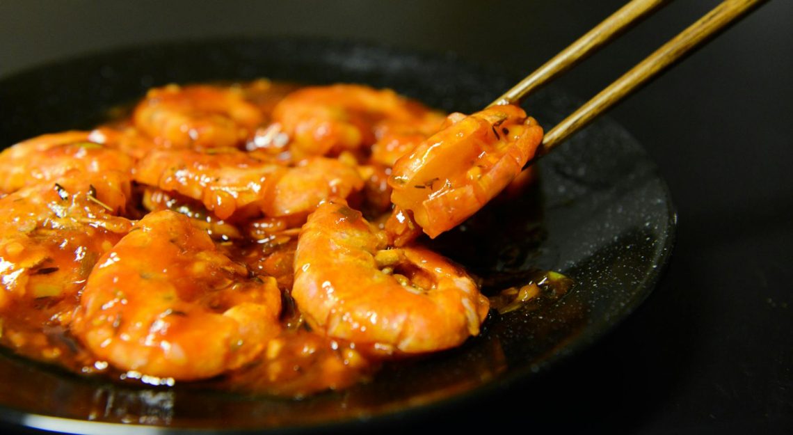 garlic shrimp dish