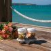 flowers and cups on pier